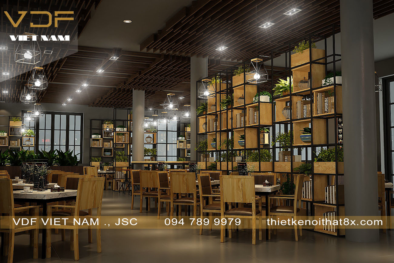  Thiết kế nội thất quán cafe xanh mang phong cách hiện đại 