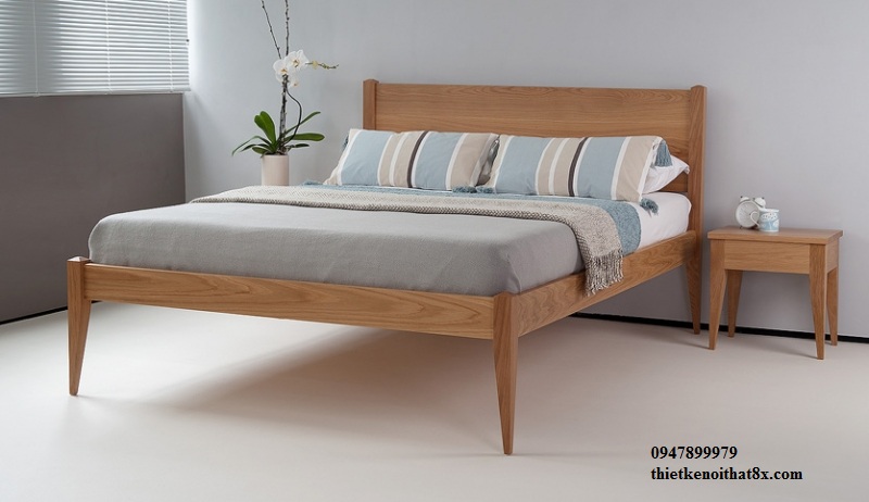  giường ngủ gỗ tự nhiên đơn giản GN-MHG108 