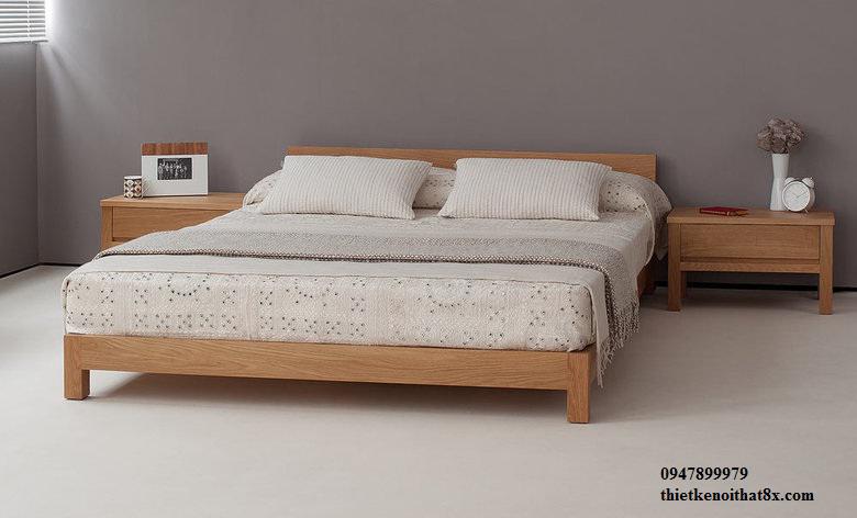  Giường ngủ gỗ sồi tự nhiên GN-MHG109 