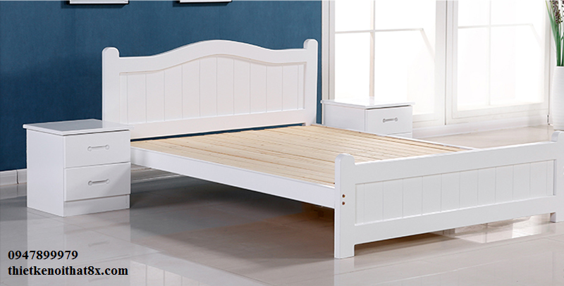  Giường ngủ gỗ tự nhiên phong cách bắc âu GN-MHG080 