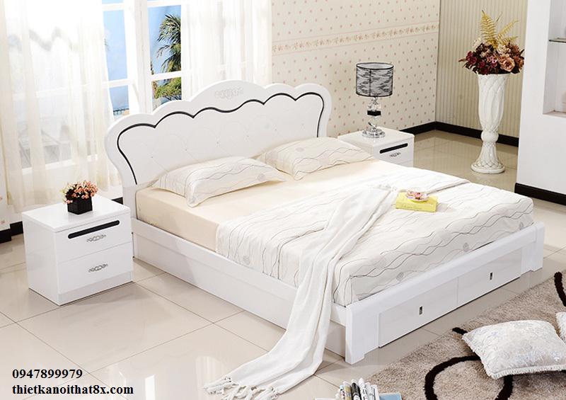  giường ngủ cho bé gái giường gỗ MDF malaysia GN-MHG078 
