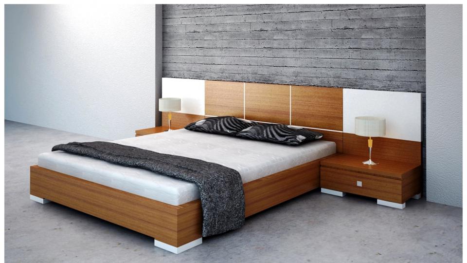  Giường ngủ gỗ melamine kiểu dáng hiện đại mã GN-MHG015 