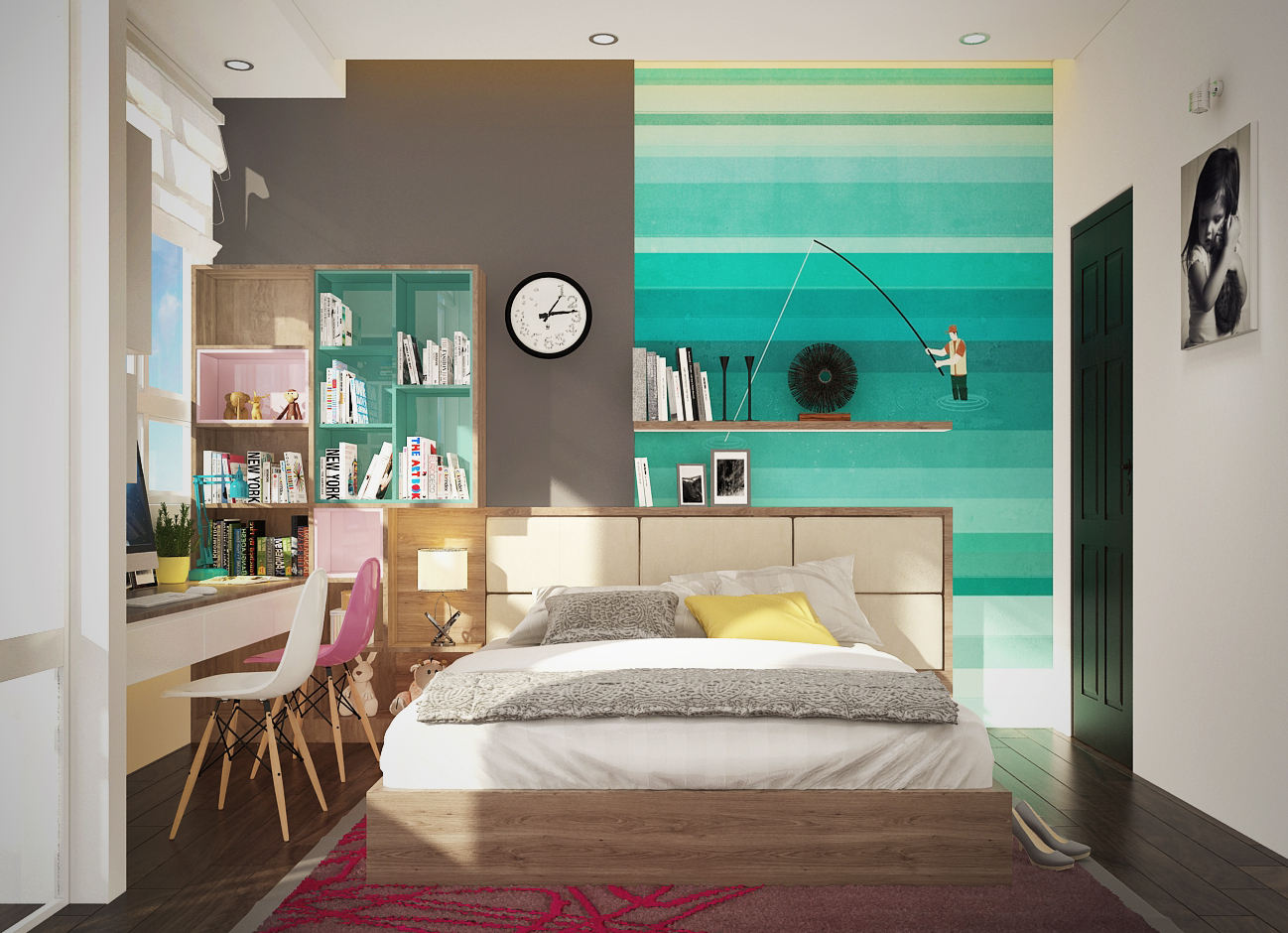  Thiết kế nội thất chung cư Ecogreen City 80m2 2 phòng ngủ 