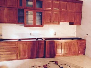 Tủ bếp gỗ xoan đào TB-MHG105