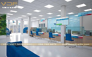 Thiết kế thi công nội thất văn phòng viettinbank