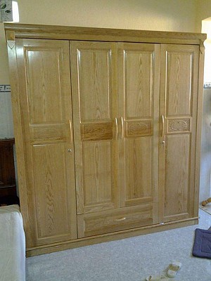 Tủ áo gỗ sồi nga sơn bóng ngả vàng mã TA-MHG011