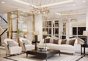 Thiết kế nội thất phòng khách + phòng bếp biệt thự Bắc Ninh