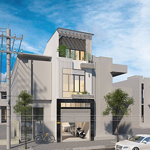 Thiết Kế Nhà Phố 50m2 - 3,5 Tầng Thái Bình