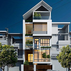 Thiết Kế Nhà Lô Phố 105m2 - 5 Tầng Hải Phòng