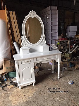 Bàn trang điểm sơn trắng kiểu dáng tân cổ điển BP-MHG112