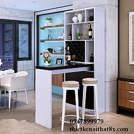 Tủ rượu kết hợp quầy bar TR-MHG028