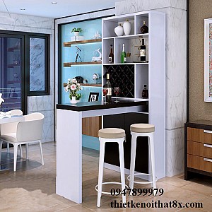 Tủ rượu kết hợp quầy bar TR-MHG028