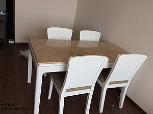 Bàn ăn 4 ghế mã BA-MHG010