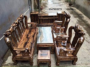 Bộ phòng khách gỗ tràm kèm kệ ti vi SF-MHG108