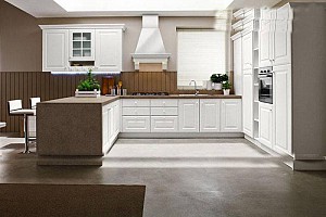 Tủ bếp theo thiết kế mang phong cách bán cổ điển