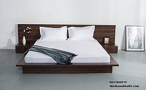 giường nhật  gỗ sồi phun màu óc chó GN-MHG071