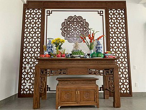 Mẫu phòng thờ hiện đại cho nhà có không gian rộng