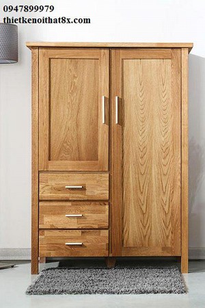 Tủ quần áo gỗ sồi nga đã được tẩm sấy công nghiệp TA-MHG068