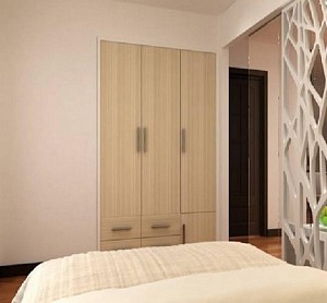 Tủ áo âm tường gõ melamin an cường mã TA-MHG032