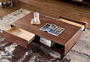 Bàn trà gỗ sồi phun màu óc chó BT-MHG021