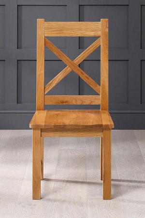 GHẾ SỒI MỸ MẶT GỖ CHỮ X