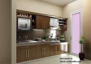 Tủ bếp gỗ công nghiệp melamine an cường TB-MHG064
