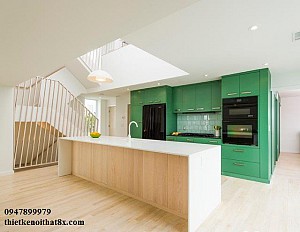 Hệ tủ bếp gỗ sồi nga phun sơn PROPAN nhập khẩu TB-MHG065