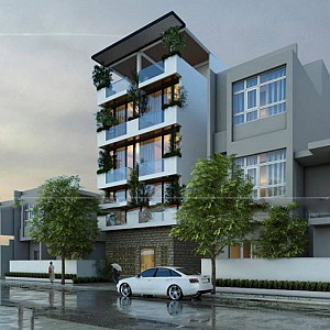 Thiết Kế Nhà Lô Phố 51m2 - 4,5 Tầng Thái Bình