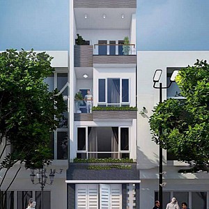 Thiết Kế Nhà Phố 64m2 - 3,5 Tầng Nam Định