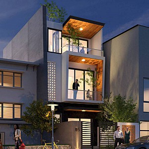 Thiết Kế Nhà Phố 100m2 - 3 Tầng Mê Linh Hà Nội