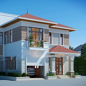 Thiết Kế Biệt Thự Thái Mái 272m2 - 2 Tầng Hà Nam