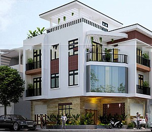 Thiết Kế Nhà Lô Góc 94m2 - 4 Tầng Thái Bình