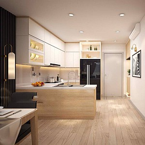 Thiết Kế Căn Hộ Chung Cư 91,6m2 - The Goldview Tp HCM