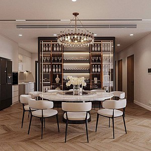 Thiết Kế Căn Hộ Hiện Đại Luxury 120m2 - The Summit Trần Duy Hưng