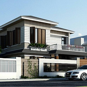 Thiết Kế Biệt Thự 105m2 - 2 Tầng Sóc Sơn Hà Nội