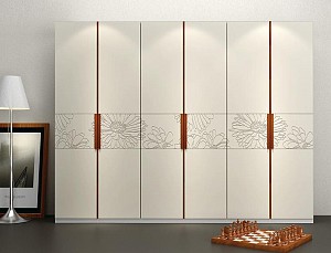 Tủ áo gỗ HDF kháng ẩm sơn trắng mã TA-MHG015