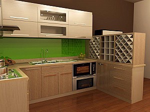 Tủ bếp gỗ công nghiệp giá rẻ mã BT05