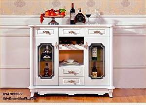 Tủ rượu gỗ tự nhiên phong cách bán cỏ điển TR-MHG027