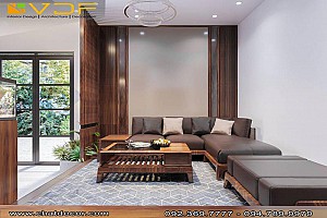 Thết kế phòng khách anh Tuấn tại Đông Anh