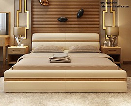 Giường gỗ bọc da phong cách châu âu GN-MHG076