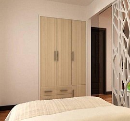 Tủ áo âm tường gõ melamin an cường mã TA-MHG032