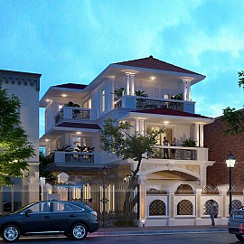 Thiết Kế Nhà Biệt Thự 270m2 - 3 Tầng Nam Định