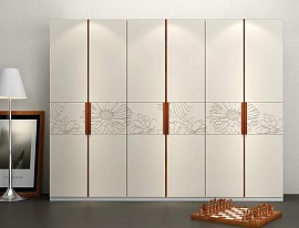 Tủ áo gỗ HDF kháng ẩm sơn trắng mã TA-MHG015