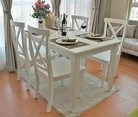 Bàn ăn gỗ sồi hình chữ nhật BA-MHG103