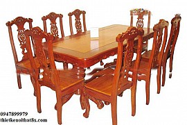 Bàn ăn gỗ hương cao cấp mã BA-MHG025