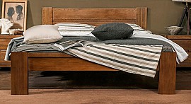 Giường gỗ sồi phun màu hạt dẻ thiết kế hiện đại, đơn giản GN-MHG082