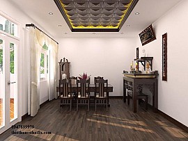 Thiết kế phòng thờ trên tầng thượng